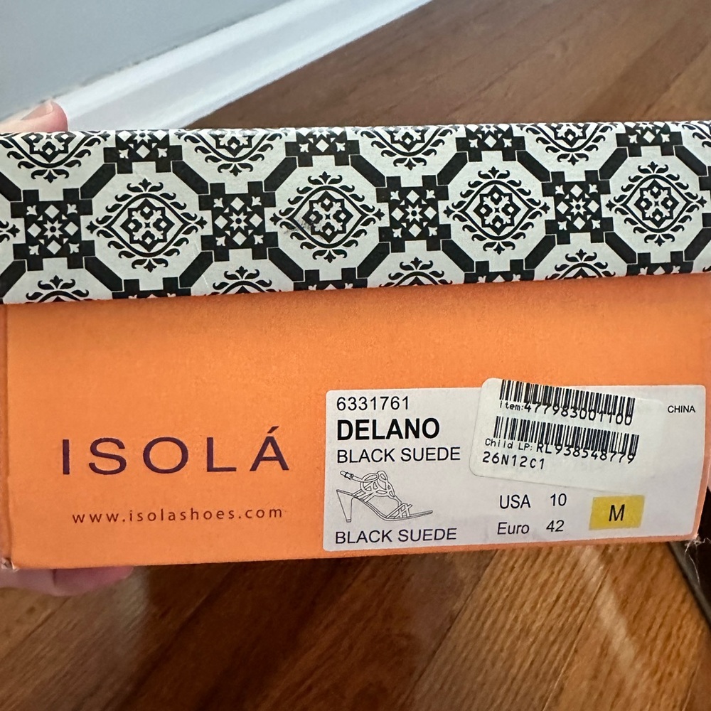 Black Stylish Isola strappy suede heels